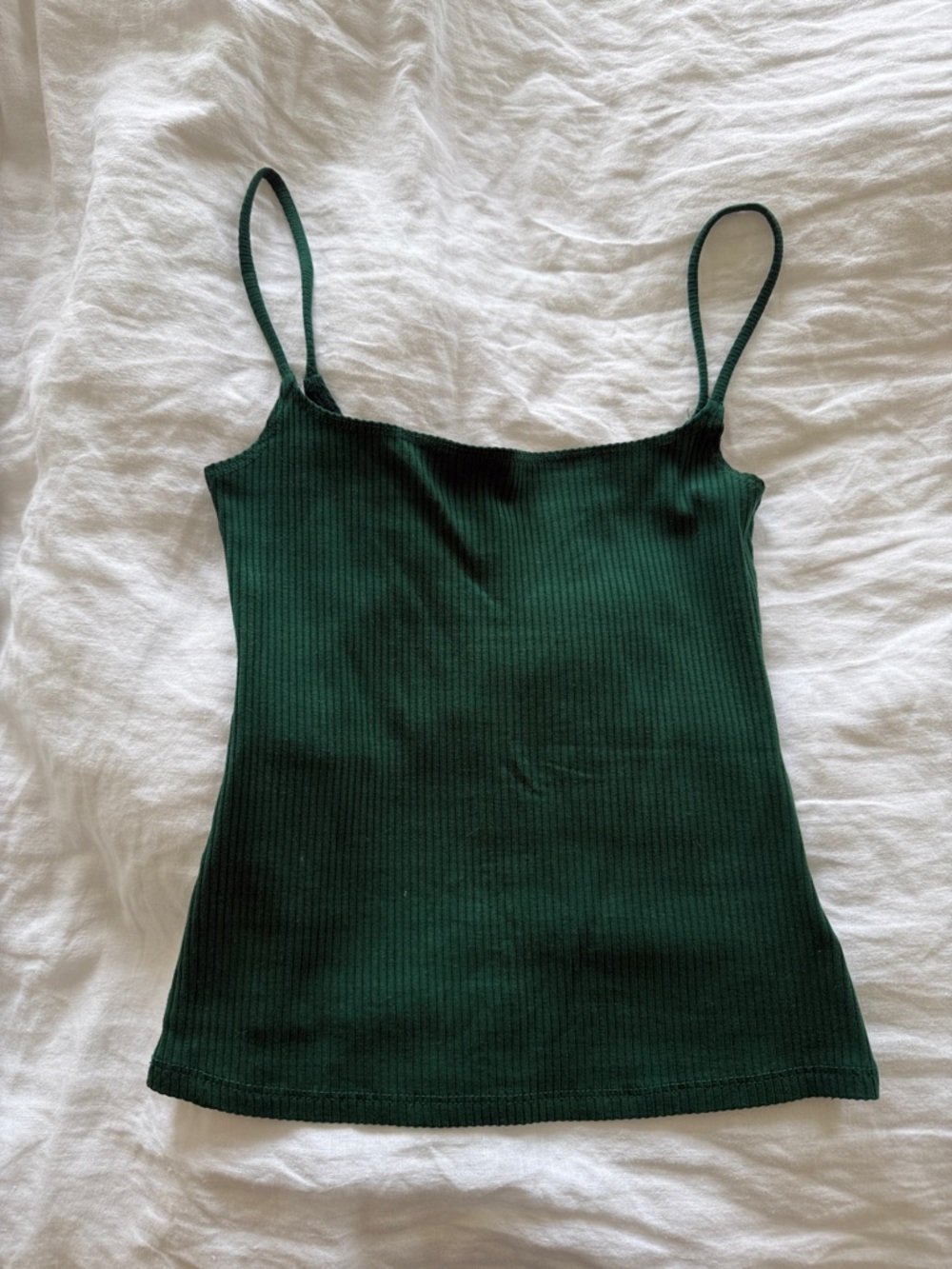 Reformation Dark Green Ribbed Tank